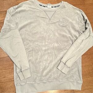 PINK Oversized Grey Crewneck Sweater